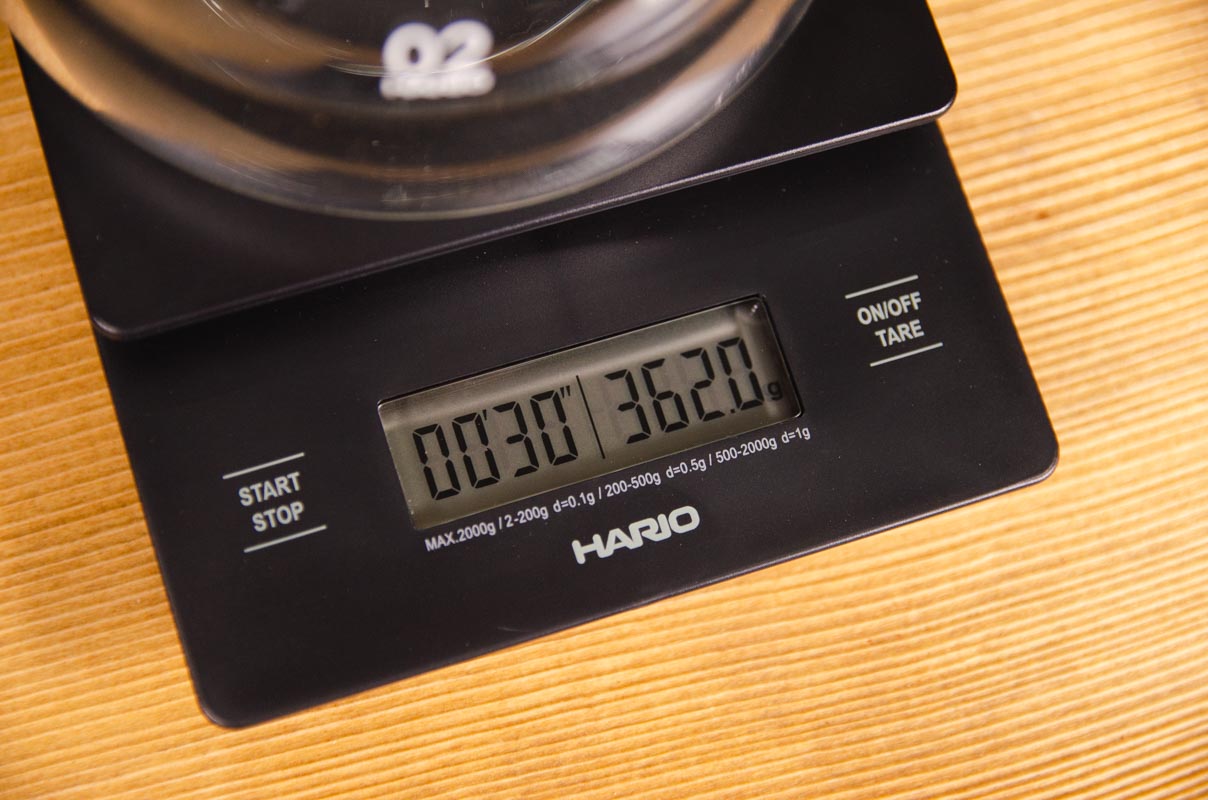 Hario Waage mit Stoppuhr